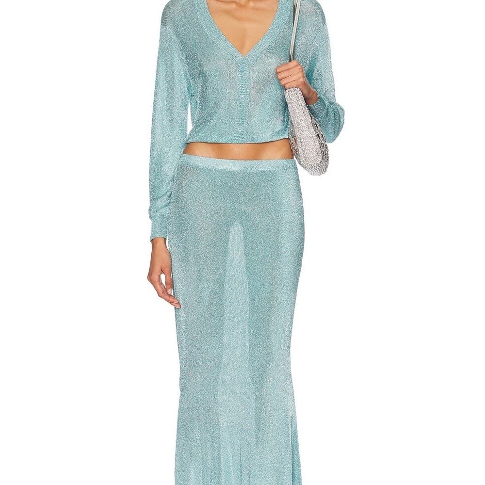 BNWT Ser.Oya Metallic Aqua Two-Piece Set